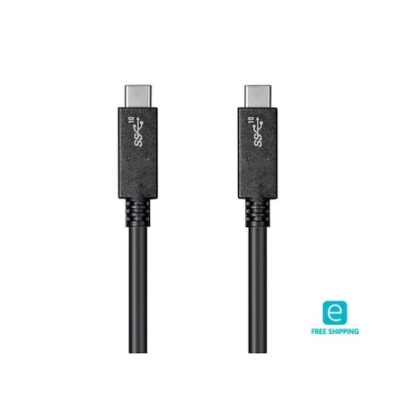 Monoprice Essentials USB Type-C to Type-C 3.1 Gen 2 Cable - 10Gbps_ 5A_ 30AWG_ B 24285